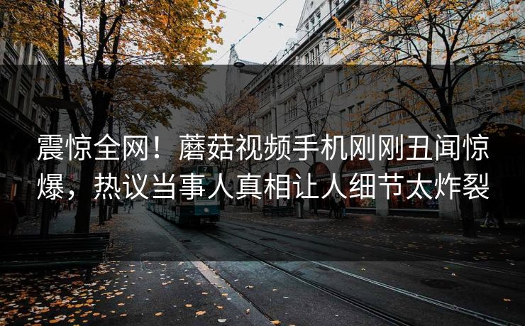 震惊全网！蘑菇视频手机刚刚丑闻惊爆，热议当事人真相让人细节太炸裂