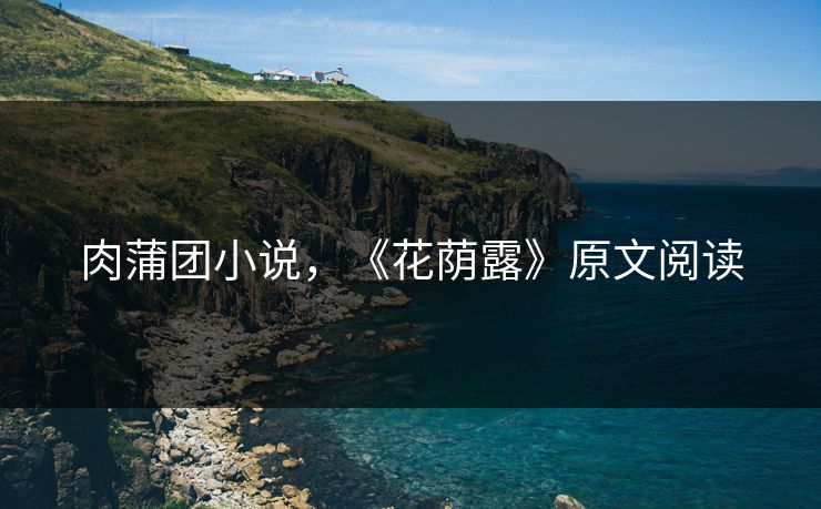 肉蒲团小说，《花荫露》原文阅读